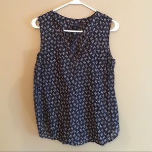 GAP Blue/White Cotton Top, Size XS